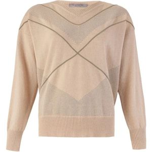 D.Exterior, Dames, Truien, Beige, Maat: L