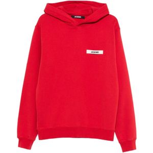 Jacquemus, Heren, Sweatshirts & Hoodies, Rood, Maat: 2XL