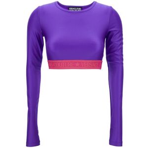 Versace Jeans Couture, Dames, Tops, Paars, Maat: XS