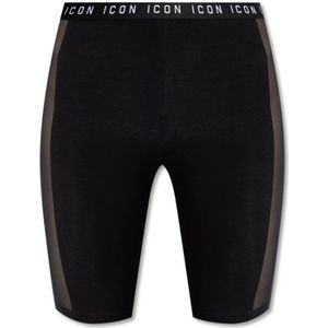 Dsquared2 Leggings met logo , Black , Dames , Maat: M