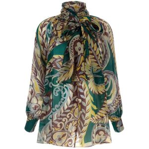 Etro, Dames, Blouses & Shirts, Veelkleurig, Maat: XS Zijde,
