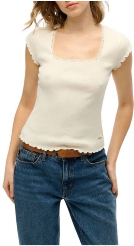 Superdry - Essential Square - T-shirt - Effen - Katoen