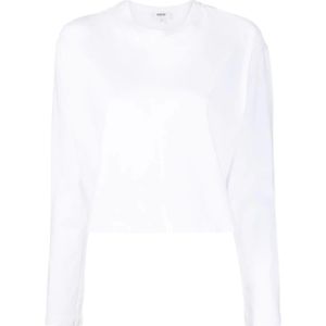 Agolde, Dames, Tops, Wit, Maat: L Katoen,