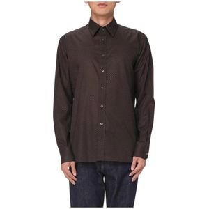 Tom Ford, Heren, Overhemden, Bruin, Maat: XL