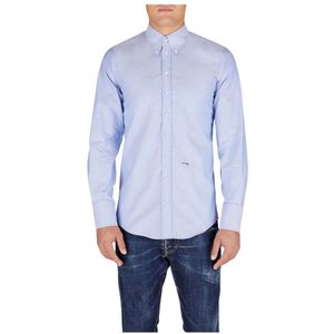 Dsquared2, Heren, Overhemden, Blauw, Maat: M