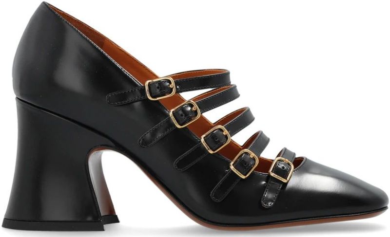 Chloé Hoge hakken - Janis Shiny Leather Pumps in zwart