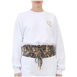 Just Cavalli, Dames, Sweatshirts & Hoodies, Wit, Maat: S Katoen,
