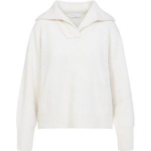 Brunello Cucinelli, Dames, Truien, Wit, Maat: M Zijde,