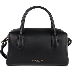 Catwalk Collection Handbags - Leren Schoudertas voor Dames - Middelgrote Handtas met Morte Hengsels van Leer - Roxanna - Tan (Lichtbruin
