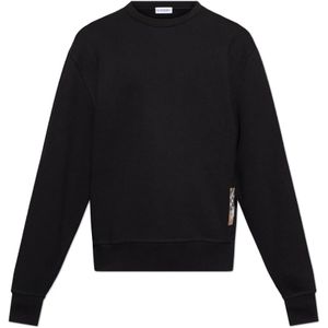 Burberry Sweatshirt met patch , Black , Heren , Maat: XL