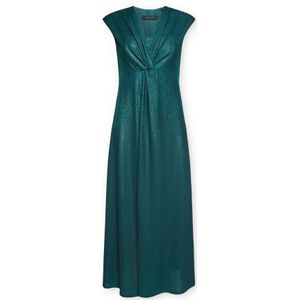 Elena Mirò, Dames, Jurken, Groen, Maat: S Leer,