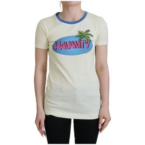 Dolce & Gabbana - T-shirt - Geel - Palm Tree Graphic