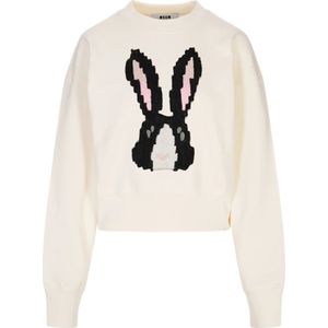 Msgm, Dames, Sweatshirts & Hoodies, Wit, Maat: L