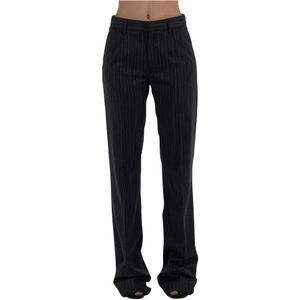 Alessandra Rich, Dames, Broeken, Zwart, Maat: XS Leer,