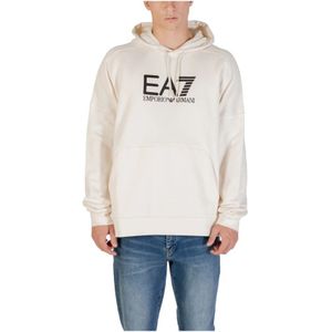 Emporio Armani Ea7, Heren, Sweatshirts & Hoodies, Wit, Maat: XL Katoen,