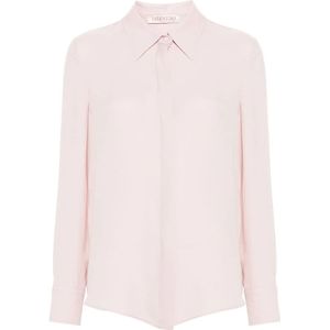 Valentino Garavani, Dames, Blouses & Shirts, Roze, Maat: S Katoen,