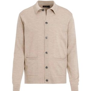 Oscar Jacobson, Heren, Jassen, Beige, Maat: L Wol,