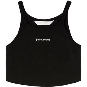 Palm Angels - Cropped Top - Zwart - Katoen