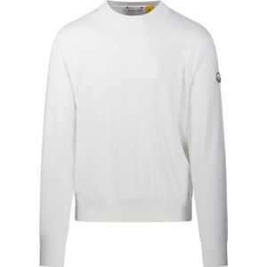 Moncler, Heren, Truien, Wit, Maat: L Katoen,