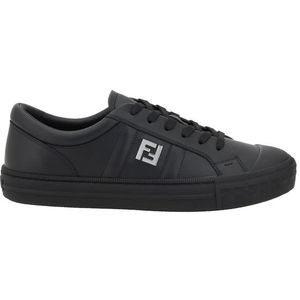 Fendi - Domino - Leren Sneakers - Zwart