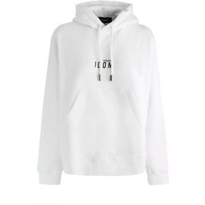 Dsquared2, Heren, Sweatshirts & Hoodies, Wit, Maat: S Katoen,