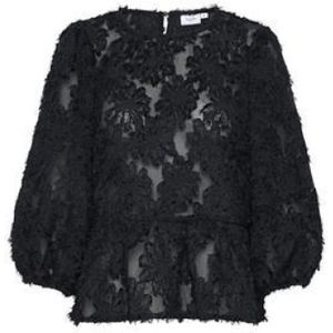 Saint Tropez, Dames, Blouses & Shirts, Zwart, Maat: L Poliester,