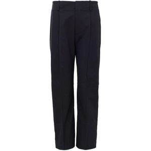 Bottega Veneta, Dames, Broeken, Zwart, Maat: 2XS Katoen,