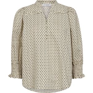 Co'Couture, Dames, Blouses & Shirts, Beige, Maat: M Katoen,