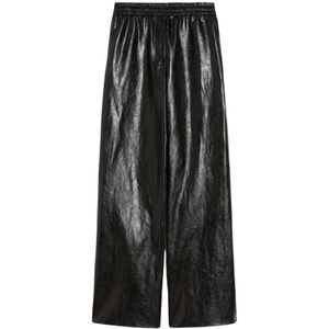 Weekend Max Mara, Dames, Broeken, Zwart, Maat: L Viscose,