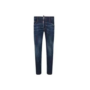 Dsquared2 Blauwe Distressed Slim Fit Jeans , Blue , Heren , Maat: XL