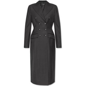 Dolce & Gabbana, Dames, Mantels, Grijs, Maat: 2XS Zijde,