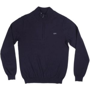 Sun68, Heren, Truien, Blauw, Maat: XL Poliester,