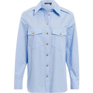 Marc Aurel, Dames, Blouses & Shirts, Blauw, Maat: L Katoen,