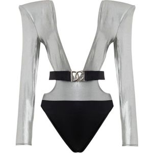 Dolce & Gabbana, Dames, Badkleding, Grijs, Maat: S Viscose,