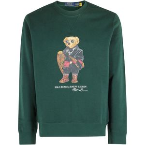 Polo Ralph Lauren, Heren, Sweatshirts & Hoodies, Groen, Maat: XL Katoen,