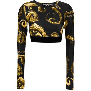 Shirt - Satijn - Lange Mouw - Slanke Pasvorm - Ronde Hals - Logoprint