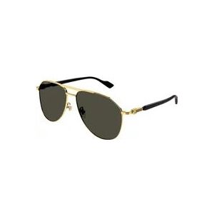Gucci Pilot metalen zonnebril , Yellow , unisex , Maat: 59 MM