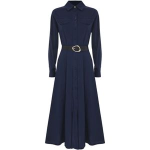 Kocca, Dames, Jurken, Blauw, Maat: XL Denim,