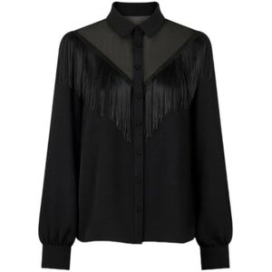 NAF Naf, Dames, Blouses & Shirts, Zwart, Maat: XS Poliester,