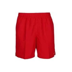 Nike Rode Sea Shorts met Swoosh Print , Red , Heren , Maat: L