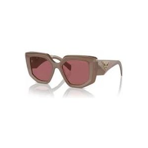 Prada Vierkante zonnebril - UV400-bescherming , Brown , unisex , Maat: 50 MM