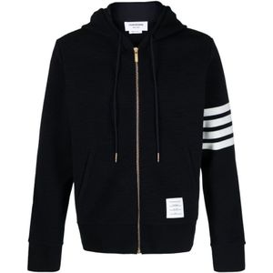 Thom Browne, Heren, Sweatshirts & Hoodies, Blauw, Maat: 2XL Katoen,