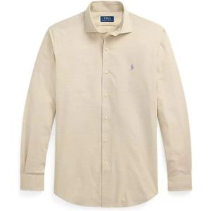 Polo Ralph Lauren, Heren, Overhemden, Beige, Maat: 2XL