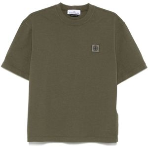 Stone Island, Heren, Tops, Groen, Maat: S Katoen,