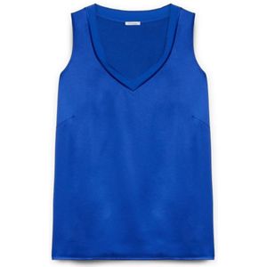 Fiorella Rubino, Dames, Tops, Blauw, Maat: XL Satijn,