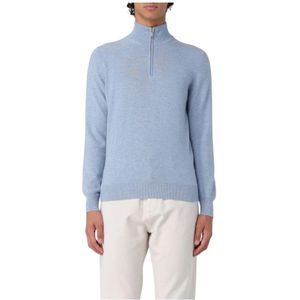 Brunello Cucinelli, Heren, Truien, Blauw, Maat: M Kasjmier,