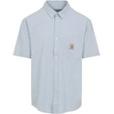 Carhartt Wip, Heren, Overhemden, Blauw, Maat: S Katoen,