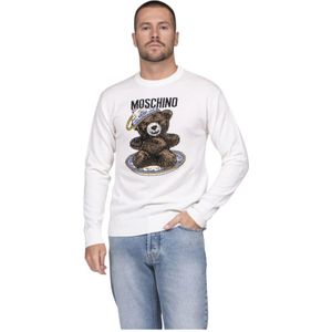 Moschino, Heren, Truien, Zwart, Maat: L