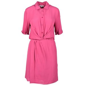 Patrizia Pepe, Dames, Jurken, Roze, Maat: 2XS Viscose,