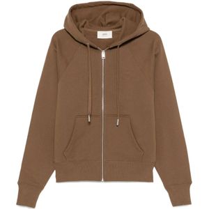 Ami Paris, Heren, Sweatshirts & Hoodies, Bruin, Maat: XL
